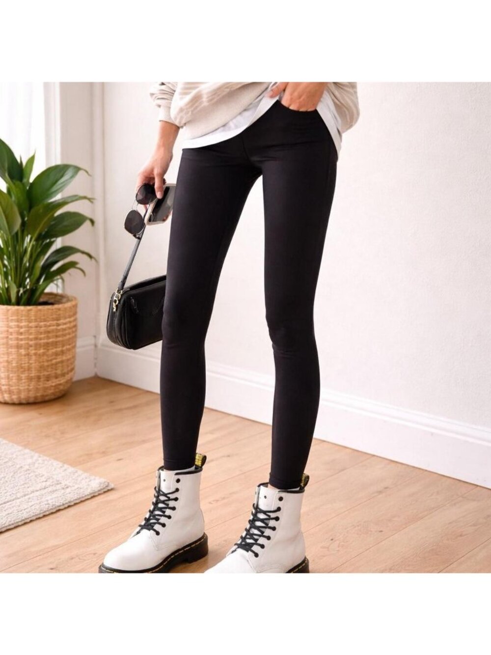 White Dr Martens 1460 Smooth Leather Boots - Picture 6 of 6